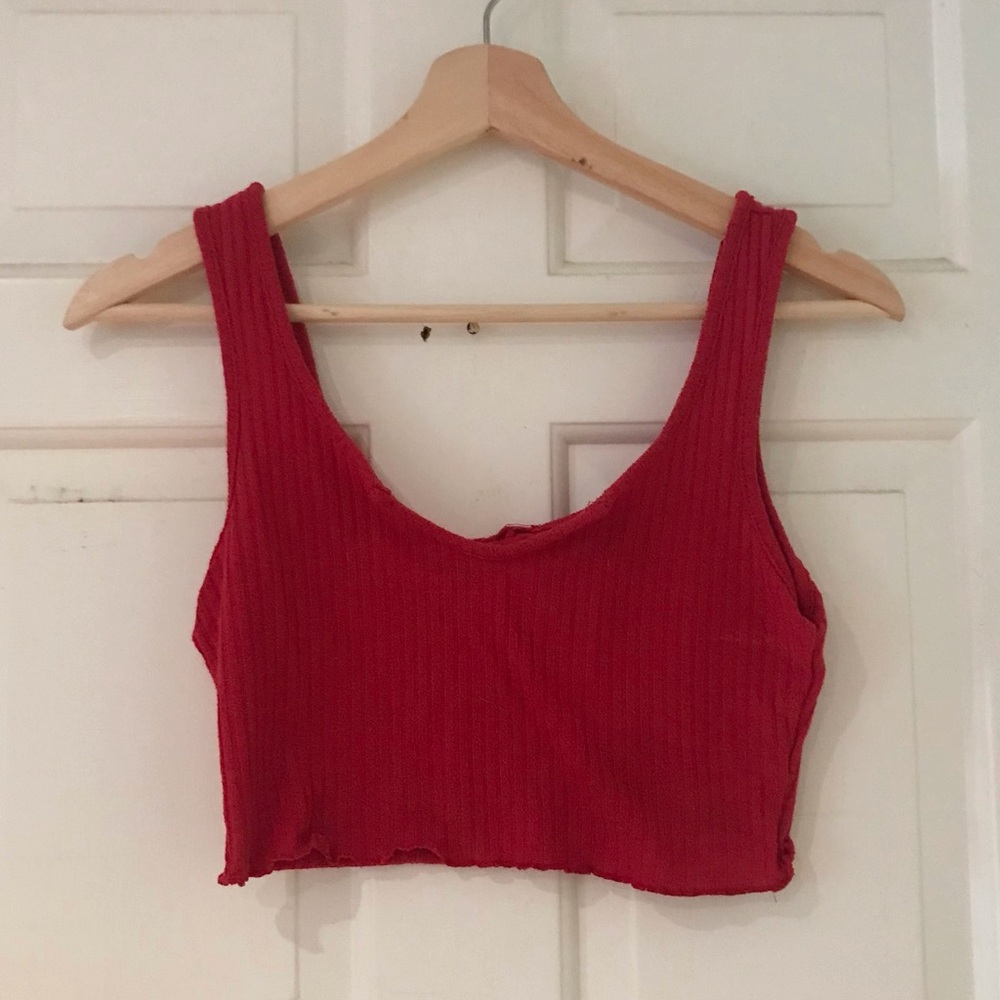 Red crop top